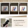 Kat - Portret - Kleuren - Verf - Wit Light Box met batterij (Wandlamp kind) middel -USP_dimbaarNL