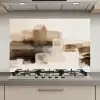 Penseelstreken - Abstract landschap - Rust keuken achterwand spatscherm klein -3d_website