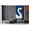Zwaan - Wit - Snavel - Illustratie fotobehang vinyl groot -bank