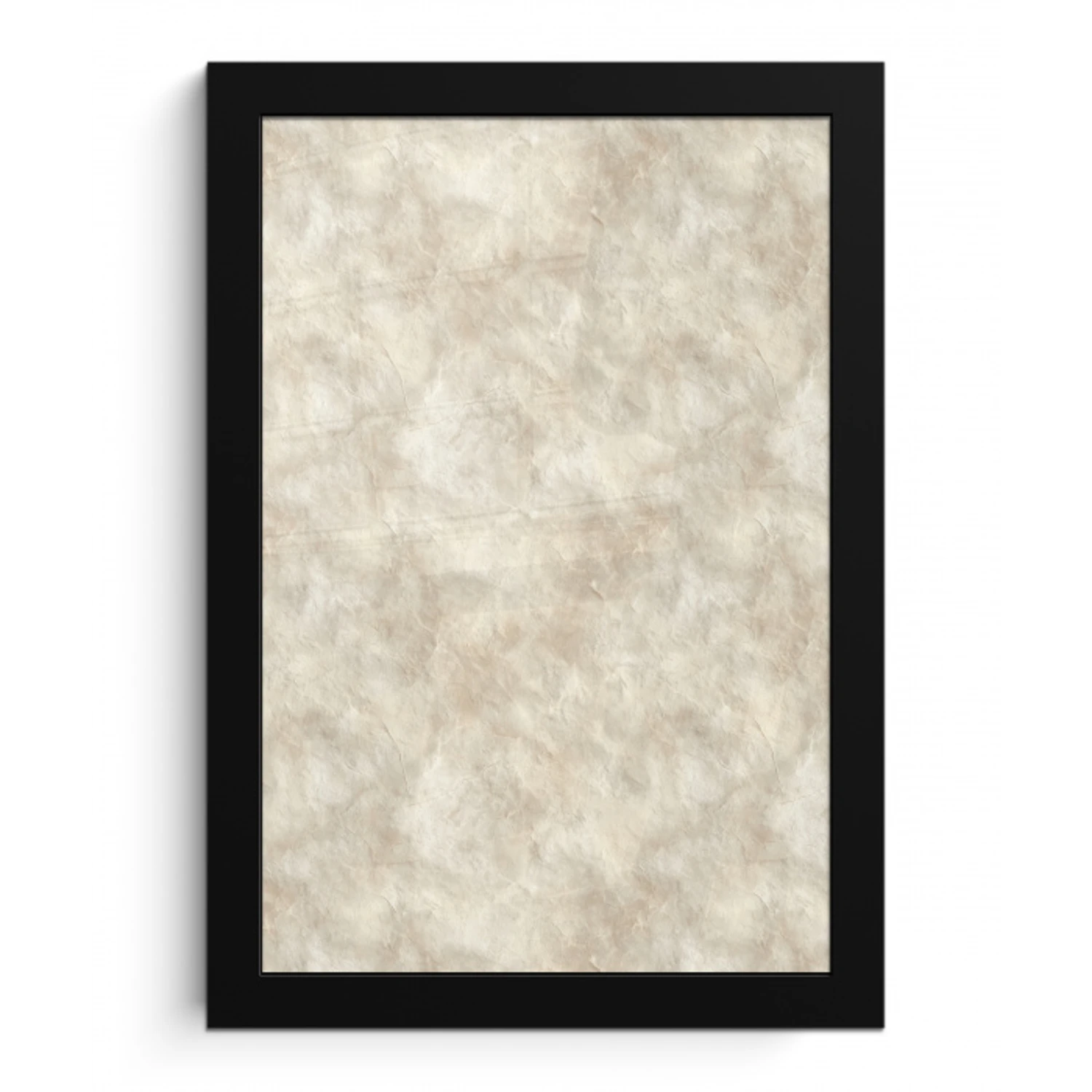 Beige - Reliëfstructuur - Natuursteen fotolijst zwart zonder passe partout klein 224 -3d
