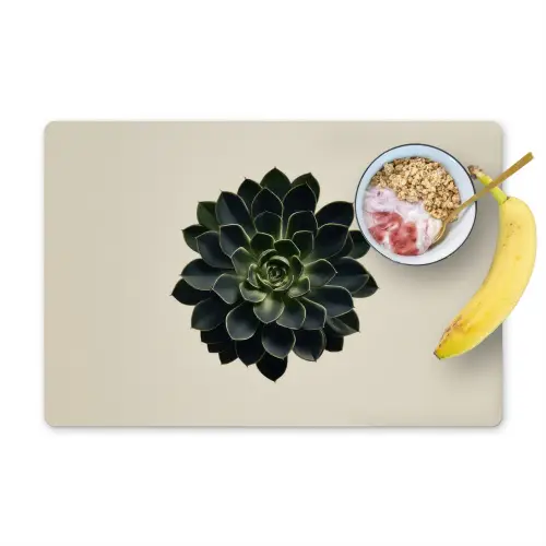 Rozet - Cirkelvormig - Donkergroen Placemat vinyl groot -zzzproduct_Kitchenyeah-website