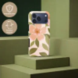 Grafisch - Bloemen - Roze Toughcase MagSafe Apple iPhone 17 Pro Max klein -USP_PrintM_NL