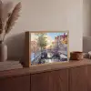 Brug - Stad - Huizen - Boot Light Box met batterij (Wandlamp) middel -sfeer2