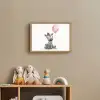 Zebra - Baby - Dieren - Roze ballon Light Box met batterij (Wandlamp kind) middel -sfeer2_kind