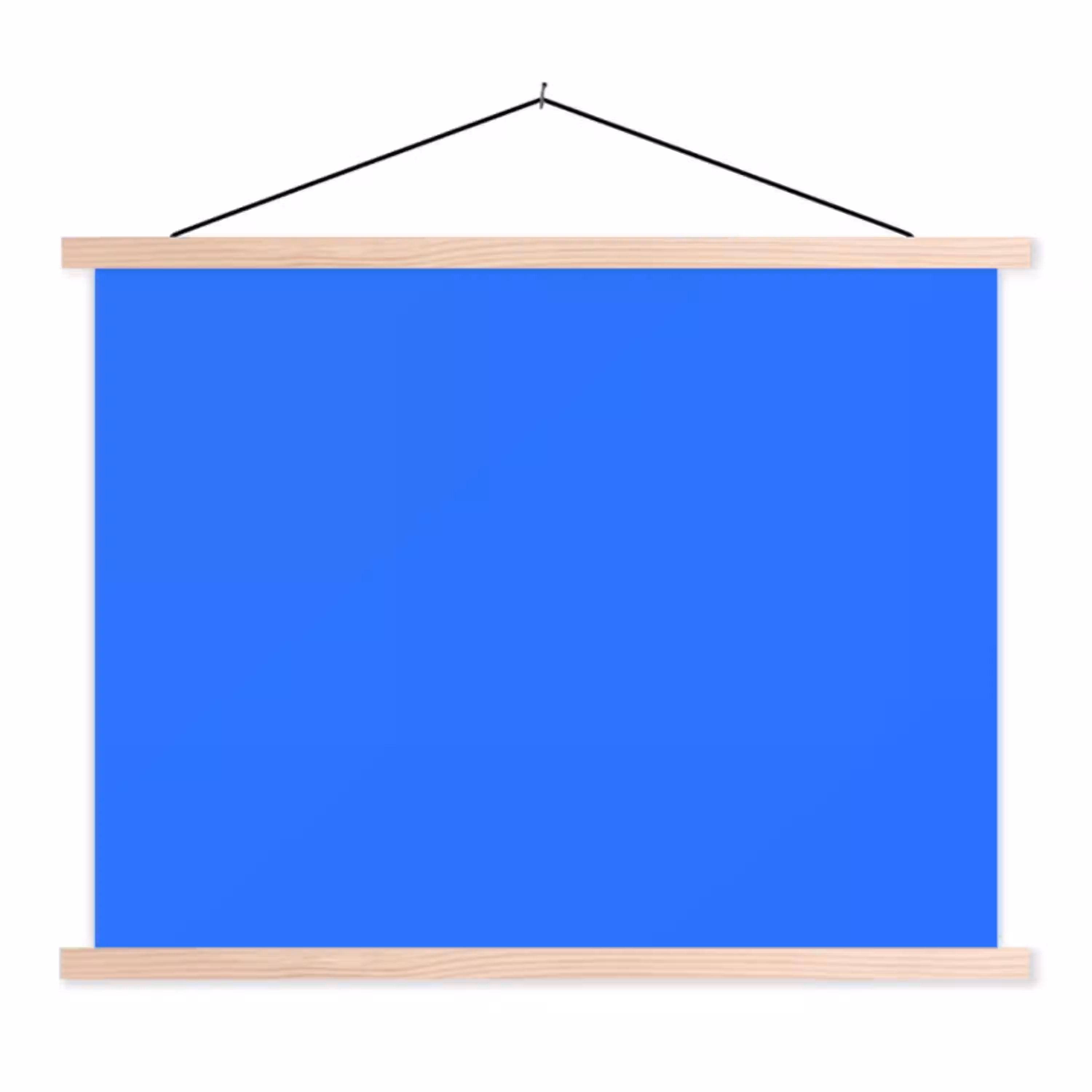 Vivid - Cobalt - Blauw textielposter latten blank klein 122 -3d