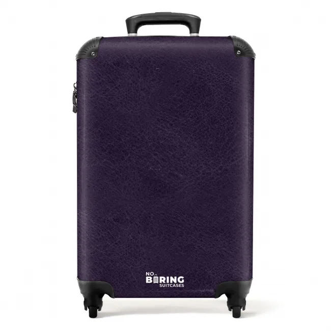 Lederen look diep paars NBS - Handbagage koffer - Volwassenen Unisex middel -productfoto_recht