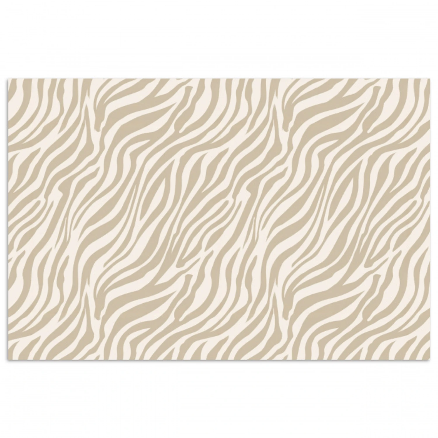 Zebra - Patroon - Beige poster papier klein 62 -3d