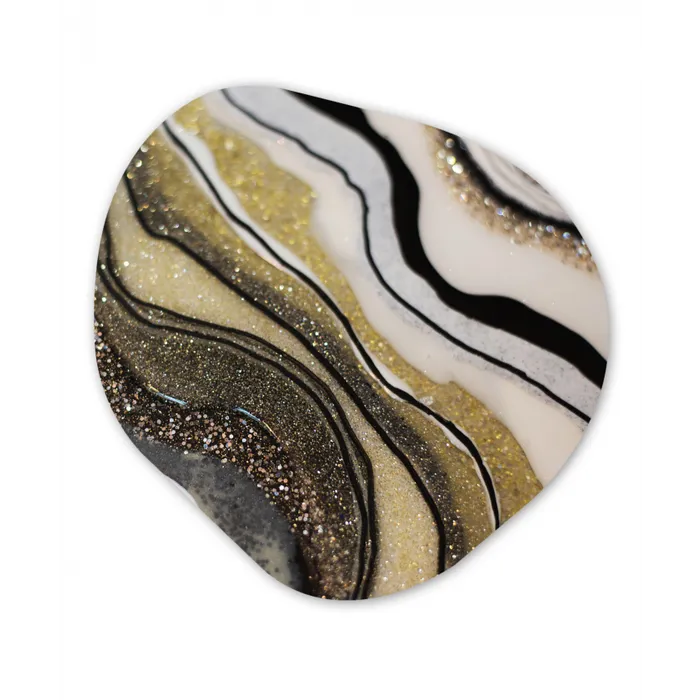 Edelsteen - Abstract - Marmer - Natuur Wandcirkel Organisch Forex 3mm klein -3d