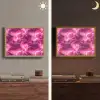 Roze - Onweer - Wolken Light Box met batterij (Wandlamp) middel 907 -sfeer3