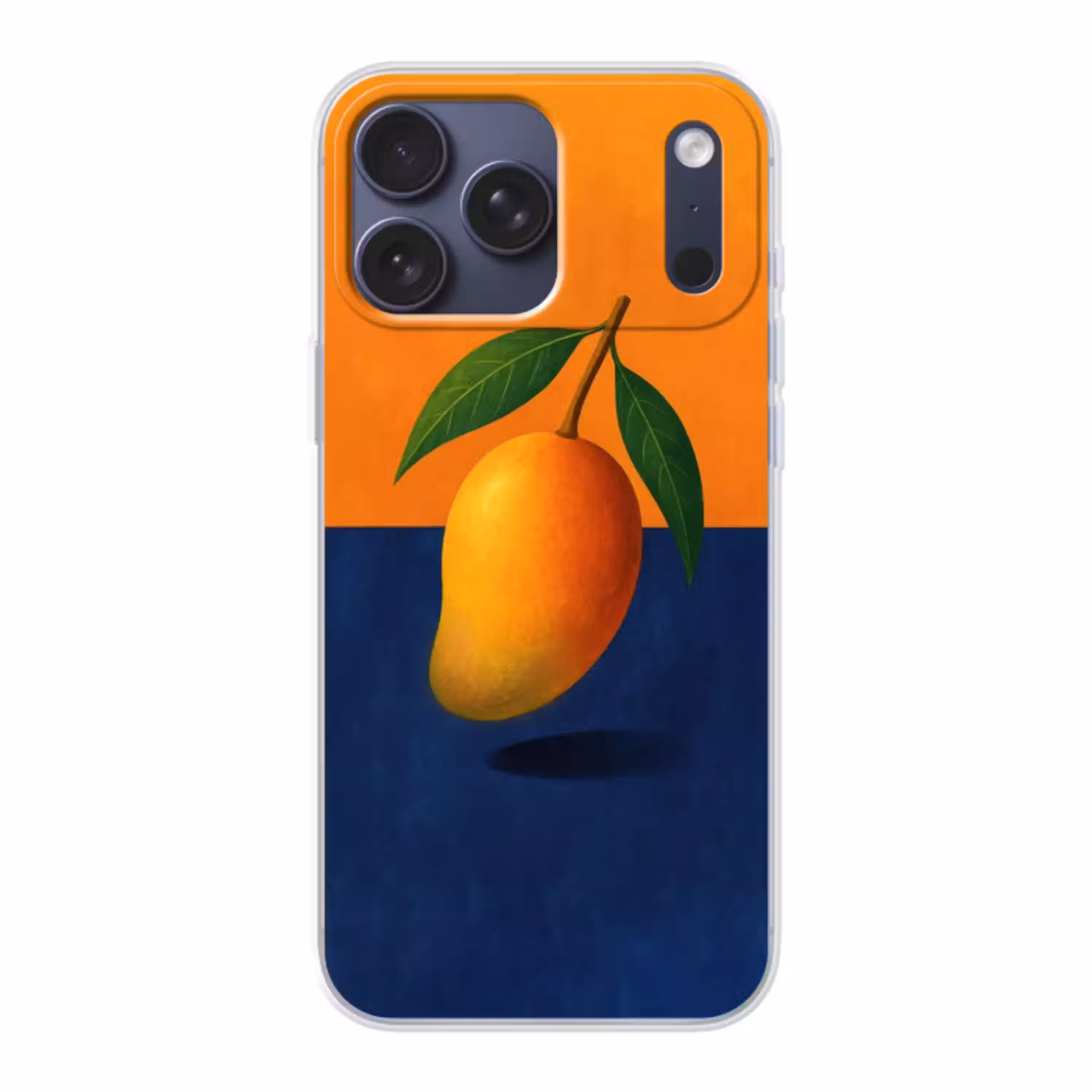 Mango - Vlakken - Bladeren - Oranje Telefoonhoesje iPhone 17 Pro Max klein -3d
