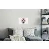 Tulpen - Paars - Lijst - Bladeren Muursticker klein -slaapkamer