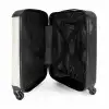 Valentijn hartjes patroon zwart NBS - Handbagage koffer - Kinderen Unisex middel -binnenkant
