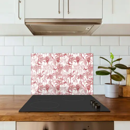 Aap - Oerwoud - Rood keuken achterwand spatscherm klein 900 -sfeer2