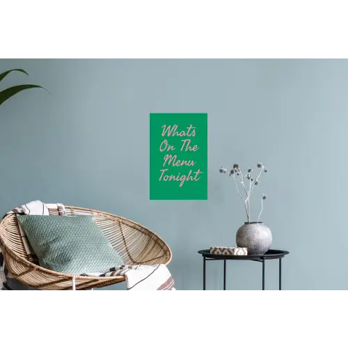 Menu - Quote - Roze Muursticker klein -plant