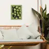 Appels - Groen - bladeren tuinposter los doek klein -sfeer7