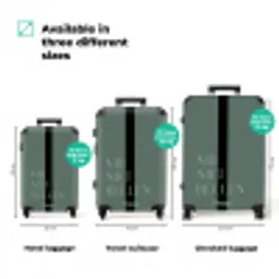 Groene achtergrond met tekst Mij niet bellen NBS - Handbagage koffer - Kinderen Unisex middel zzzzzzVergelijking_3EN