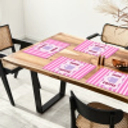 More coffee - Roze - Paars - Strepen - Mok Placemat vinyl groot -zzsfeer4_Kitchenyeah-website