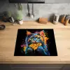 Kat - Graffiti - Kleurrijk - Wafel - Eten Inductie beschermer vinyl 3mm middel -sfeer5