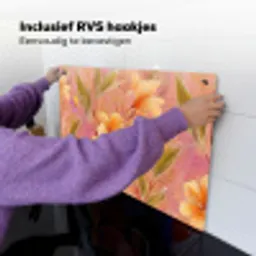Botanisch - Bloemen - Kleurrijk Inductie beschemer met haakjes klein 777 -ky-ophangen-nl
