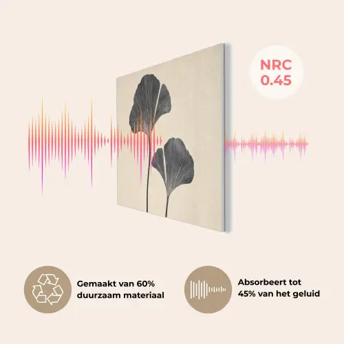 Bladeren - Minimalistisch - Zwart PET vilt klein -USP_NL