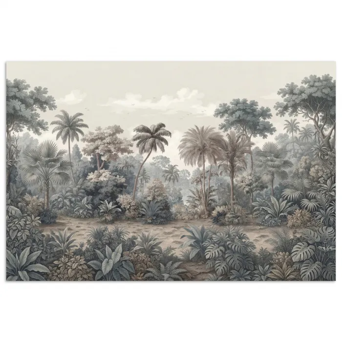 Tropisch - Landschap - Illustratie poster papier klein -3d