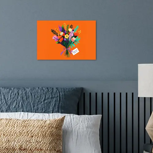 Kaartje - Boeket - Bloemen poster papier klein -sfeer2