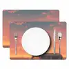 Busje - Kat - Zonsondergang - Oranje Placemat vinyl groot -zzsfeer2_Kitchenyeah-website
