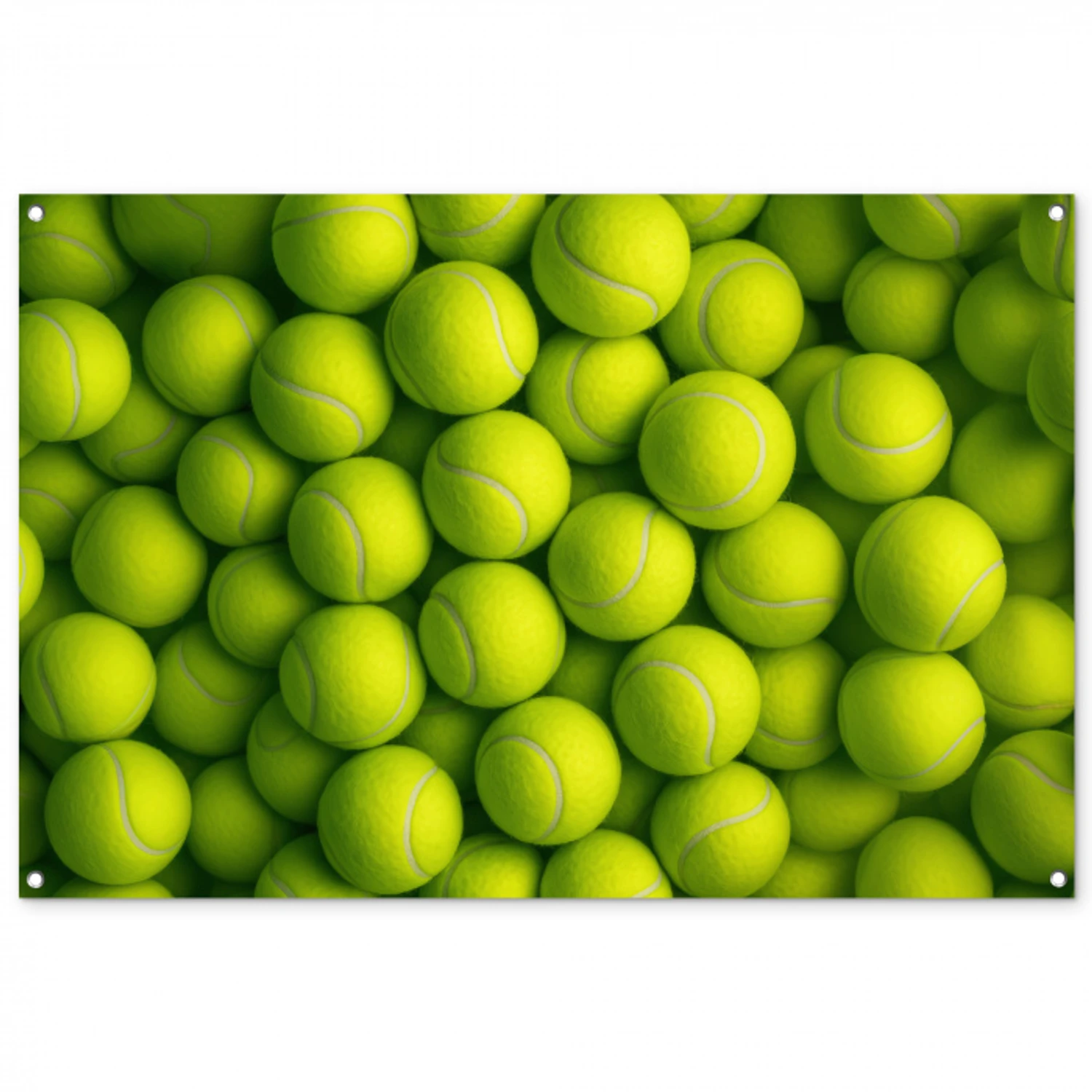 Tennisballen - Bal - Geel tuinposter los doek groot -3d