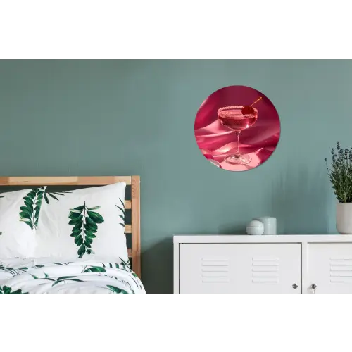 Cocktail - Pink - Luxe Wandcirkel aluminium klein -slaapkamer