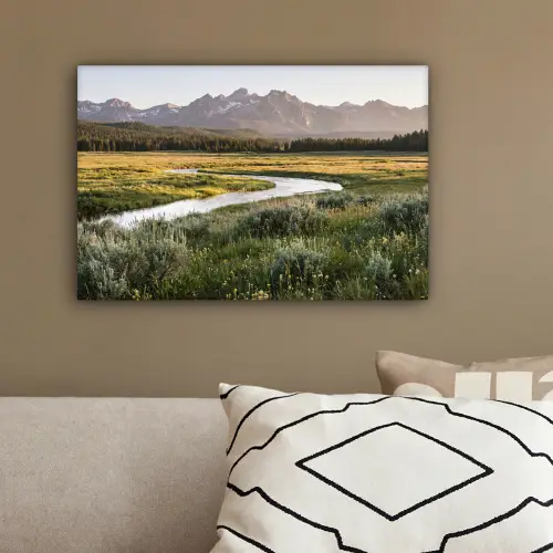 Berglandschap - Rivier - Bos canvas 2cm klein -sfeer3