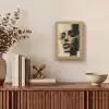 Vrouw - Gezicht - Abstract - Kunst Light Box met kabel (Tafellamp) klein -sfeer2