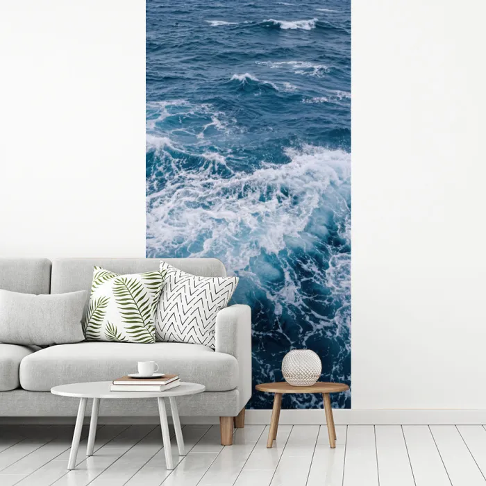 Golven - Oceaan - Blauw fotobehang vinyl groot -woonkamer