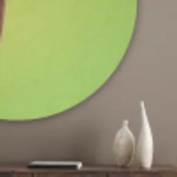 Hoorntje - Schepijs - Groen Akoestische PET Vilt - Rond klein -sfeer5_closeup
