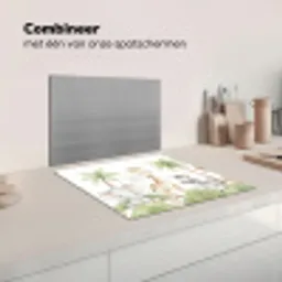 Dieren - Jungle - Pastel Inductie beschermer vinyl 3mm middel -wsfeer7_website