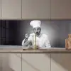 Chef - Spaghetti - Pasta keuken achterwand 2 middel zz_3dshopping