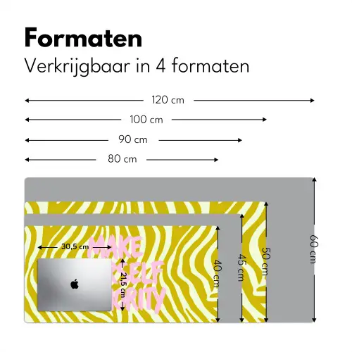 Zebraprint - Priority - Roze Muismat XXL klein -sfeer5