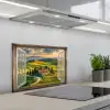 Doorkijk - Toscane - Uitzicht - Landschap - Zomer keuken achterwand spatscherm klein -3d_schuin