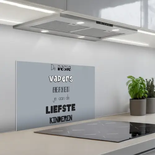 Vaderdag geschenk - Vader - Spreuken - De beste vaders - Quote keuken achterwand spatscherm klein -3d_schuin