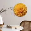 Geel - Chrysant - Zachtheid Wandcirkel kunststof plaat 5mm dik klein -sfeer4