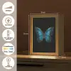 Vlinder - Blauw - Contrast Light Box met kabel (Tafellamp) klein -USP_NL