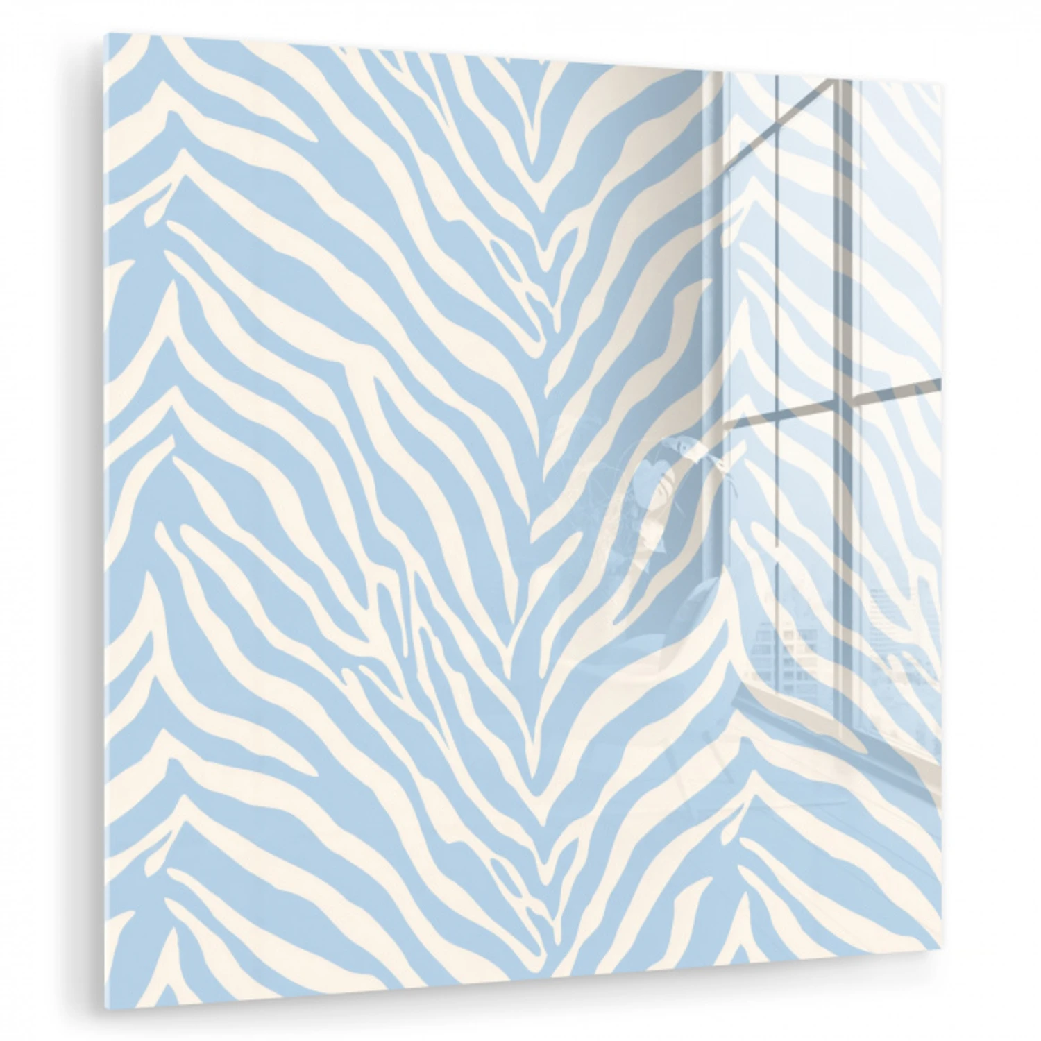 Zebra - Motief - Blauw - Wit plexiglas 5mm klein 11 -zzzproduct_nieuw