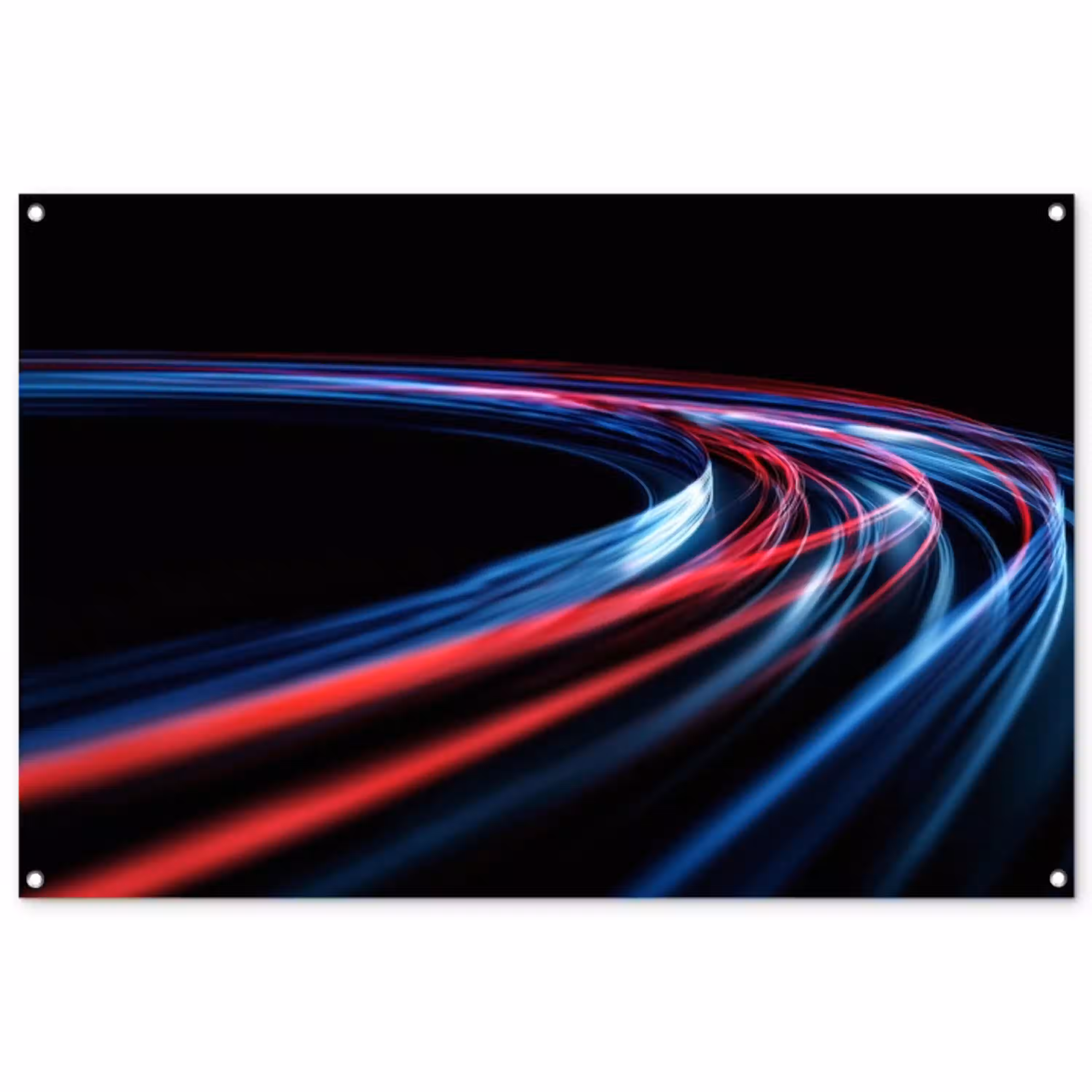 Gaming - Lichtbanen - Golvend - Rood tuinposter los doek groot -3d