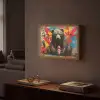 Graffiti - Beer - Dier - Muur - Street art Light Box met batterij (Wandlamp) middel -sfeer1