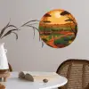 Landschap - Afrikaans - Zon Wandcirkel behangsticker klein -sfeer3