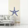 Blauwe zeester - Minimalistisch - Beige fotobehang vinyl groot -woonkamer