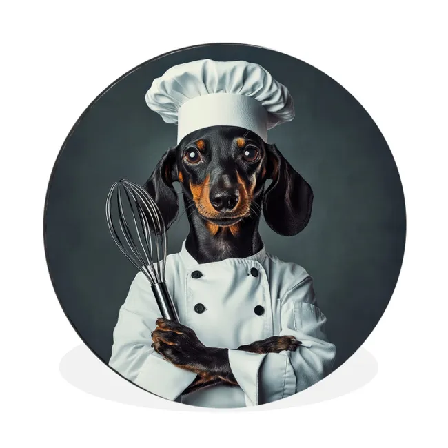 Muurcirkel aluminium Hond - Garde - Kok