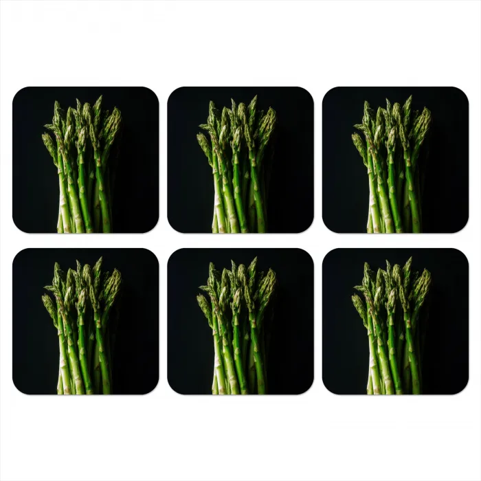 Asperges - Felgroen onderzetter kurk middel -3d