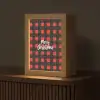 Geruit - Rood - Tekst - Christmas Light Box met kabel (Tafellamp) klein -z3d_website