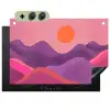 Zon - Heuvels - Paars - Abstract Inductie beschemer met haakjes klein -3d