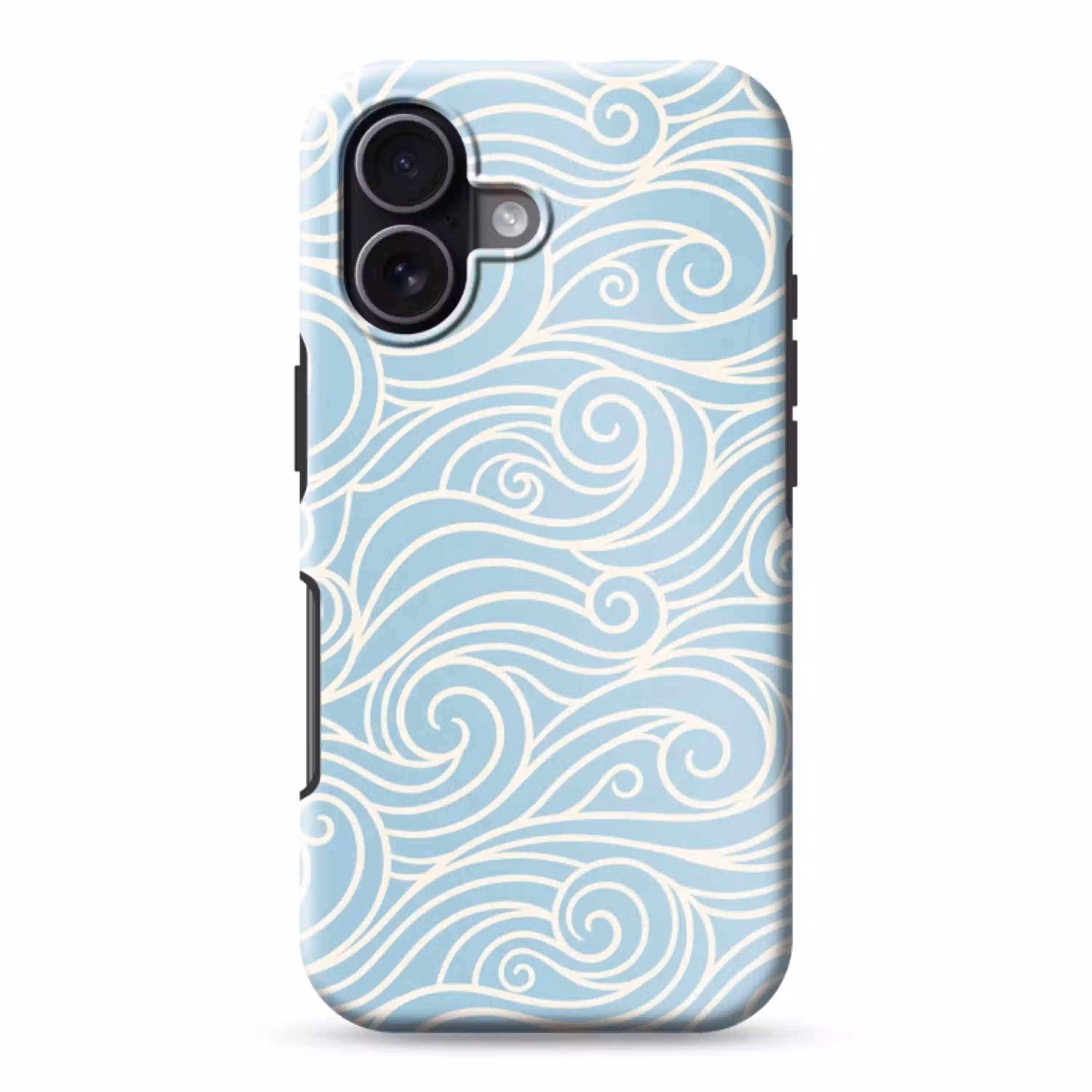Golf - Abstract - Natuur - Modern - Blauw Toughcase MagSafe Apple iPhone 17 klein -3d